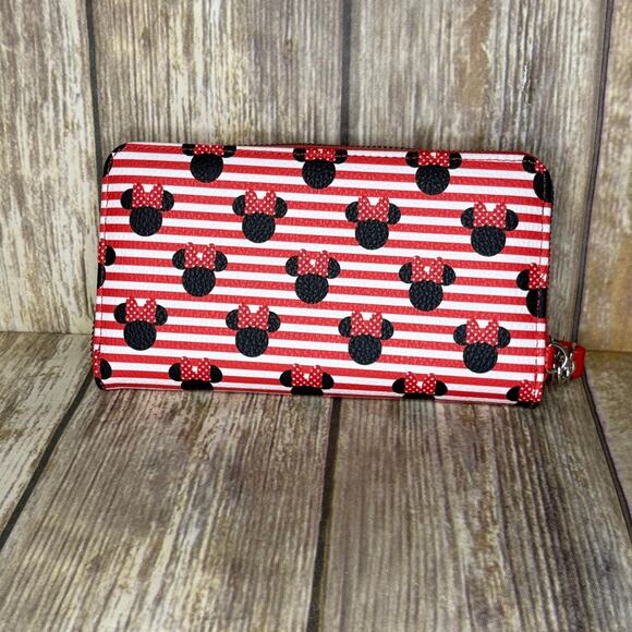 Aldi Disney Minnie Mouse Vegan Leather Wallet Wristlet Clutch - Picture 2 of 6